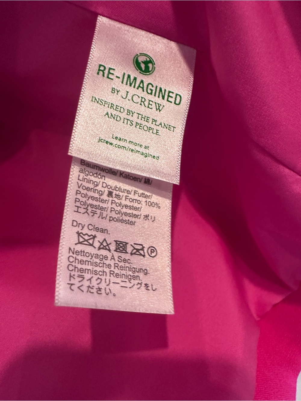 J.Crew Hot Pink Blazer One Button Size 14 Career Fuchsia - Picture 6 of 6